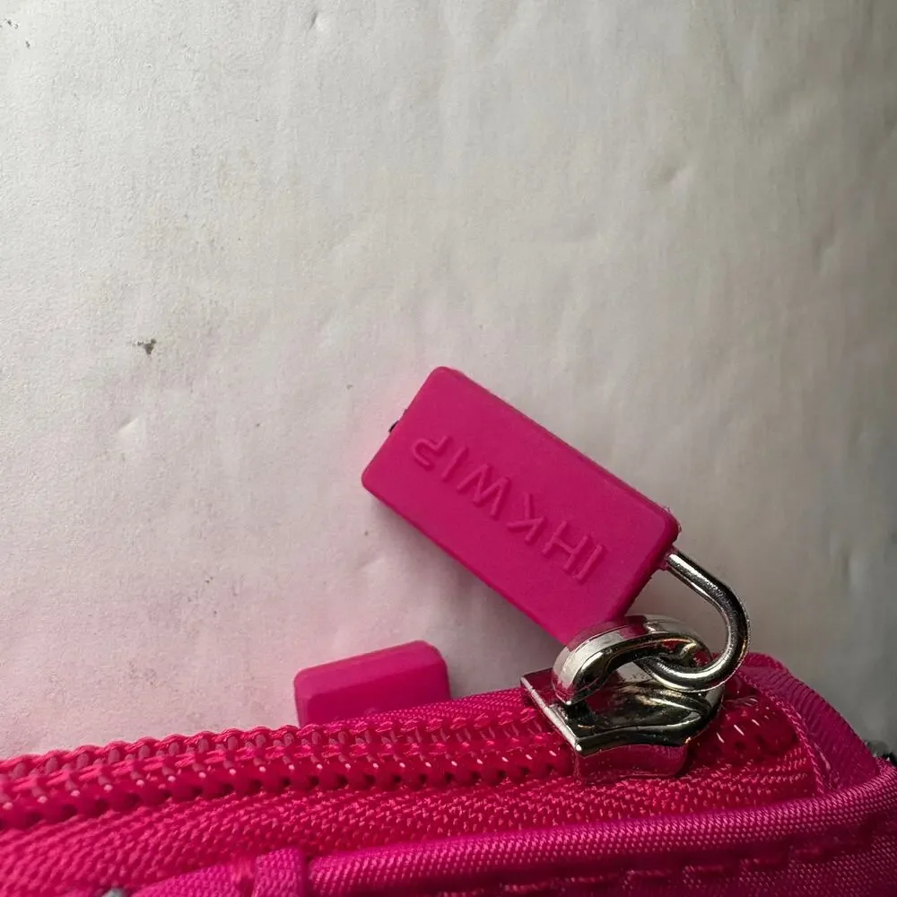 IHKWIP On-The-Go RFID Wallet Wristlet Hot Pink Fuchsia Quilted Pocket Security